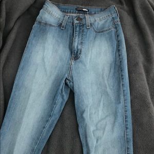 Fashion nova high waist light wash skinny jeans